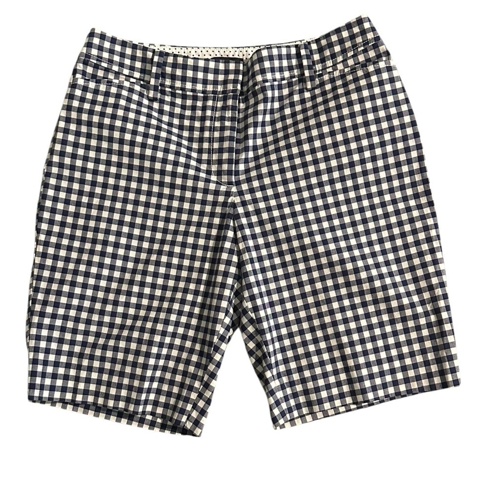Talbots Blue and White womens plaid Shorts.Size 6 P.